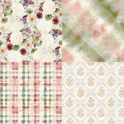 24PCS 6" Country Garden Scrapbook Paper & Cardstock