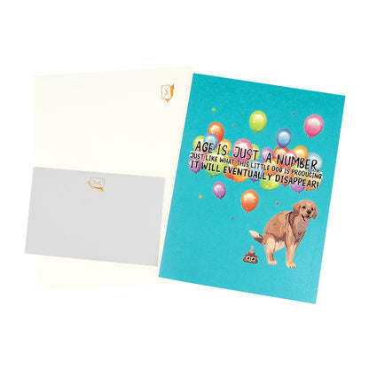 3D Creative Funny Golden Retriever Pop-Up Card