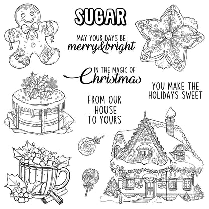 Christmas Gingerbread Man Cake Dies & Stamps Set