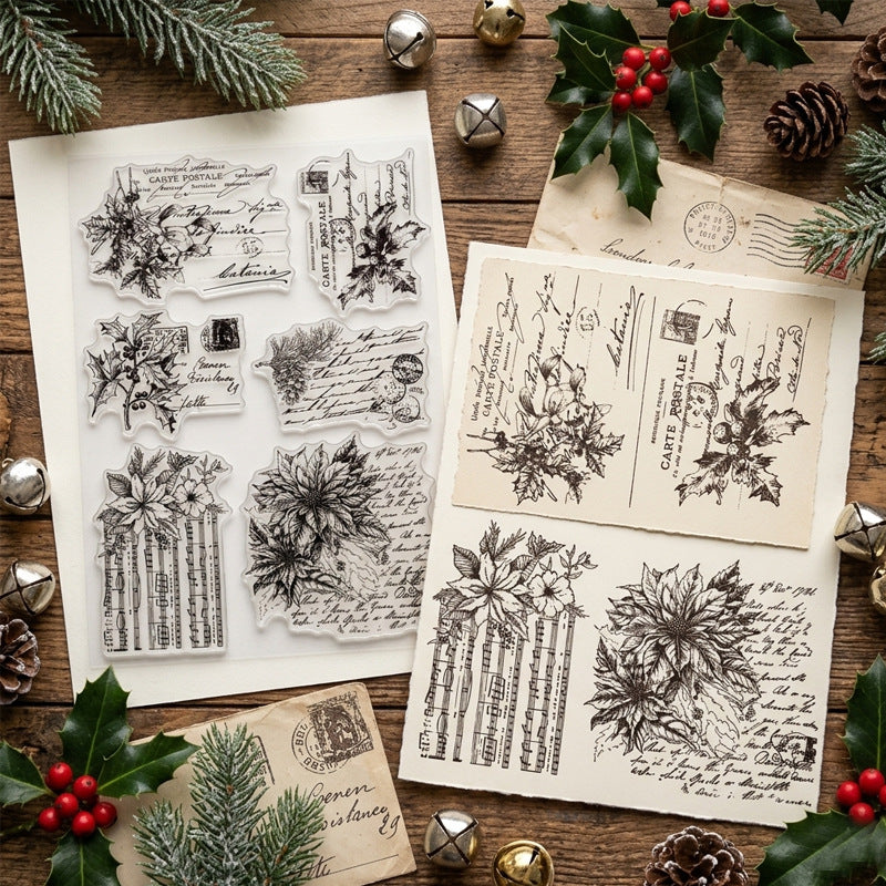 Christmas Theme DIY Decorative Journal Clear Stamps