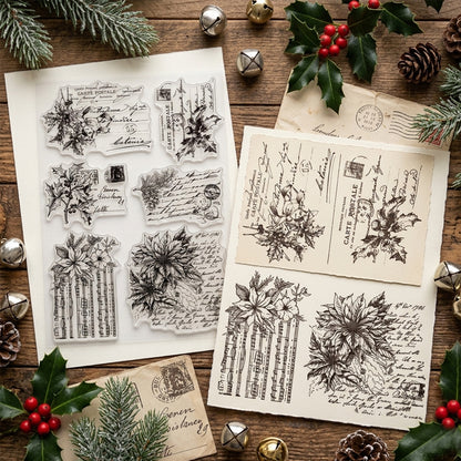 Christmas Theme DIY Decorative Journal Clear Stamps