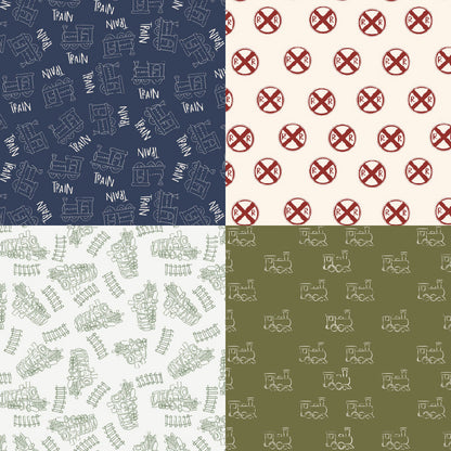 24PCS 6" Doodle Rail Scrapbook Paper & Cardstock