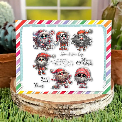 Christmas Cute Furry Beard Clear Stamps