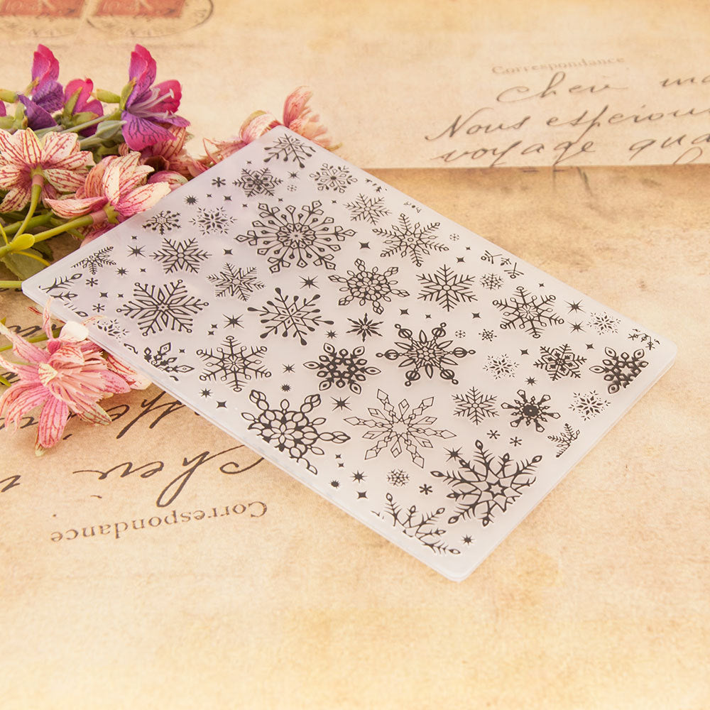 Snowflake Pattern Plastic Embossing Folder