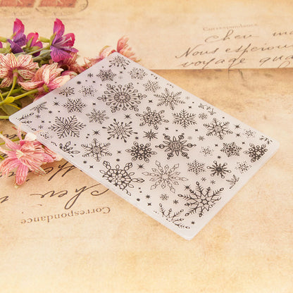 Snowflake Pattern Plastic Embossing Folder