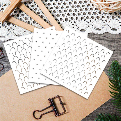 3 PCS Rainbow Pattern DIY Painting Hollow Stencil