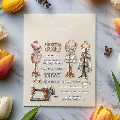 Clothes Rack Sewing Machine Clear Stamps