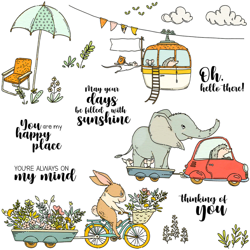 Trailer Animals Clear Stamps