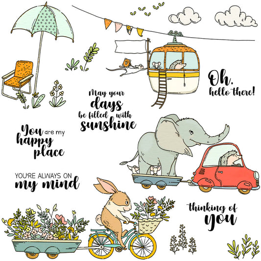 Trailer Animals Clear Stamps