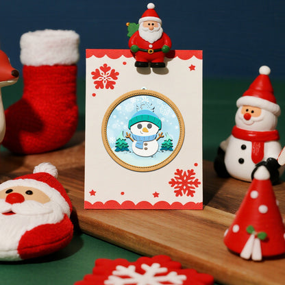 Snowman Shake Card Metal Cutting Dies