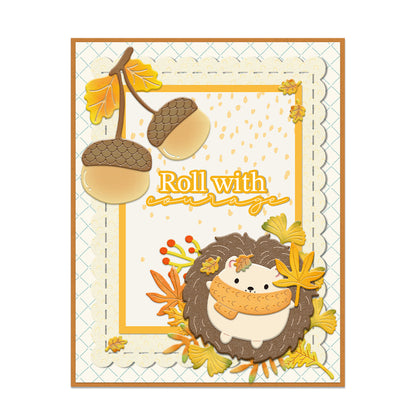Hedgehog and Pine Cones Metal Cutting Dies
