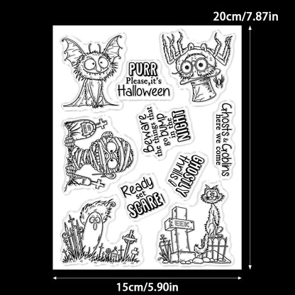 Halloween Elements Dies & Stamps Set