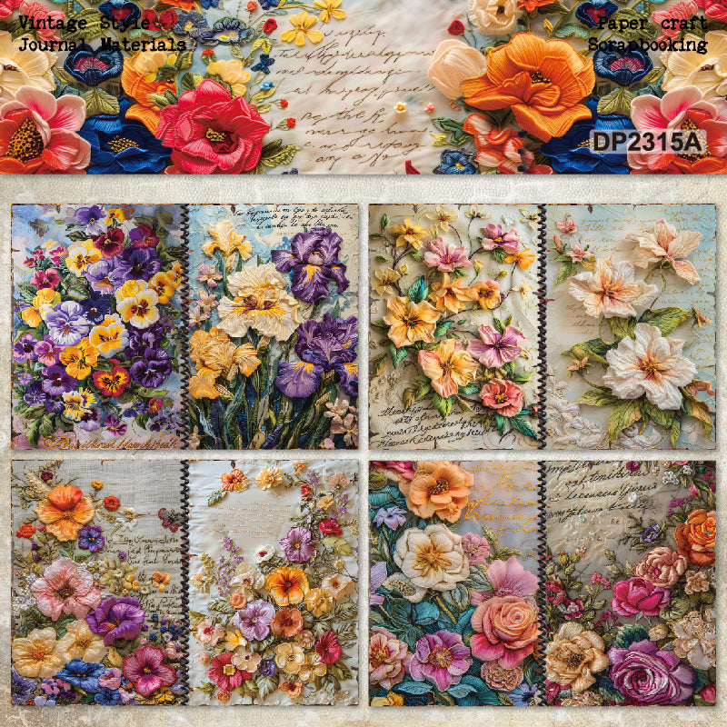 A5 Beautiful Flowers Journal Scrapbook Paper