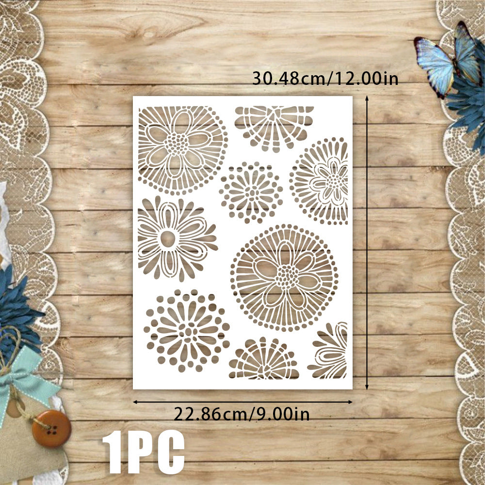 Floral Pattern DIY Painting Hollow Stencil