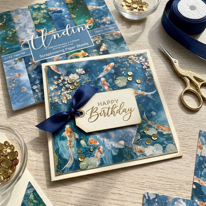 24PCS 6" Undine Scrapbook Paper & Cardstock
