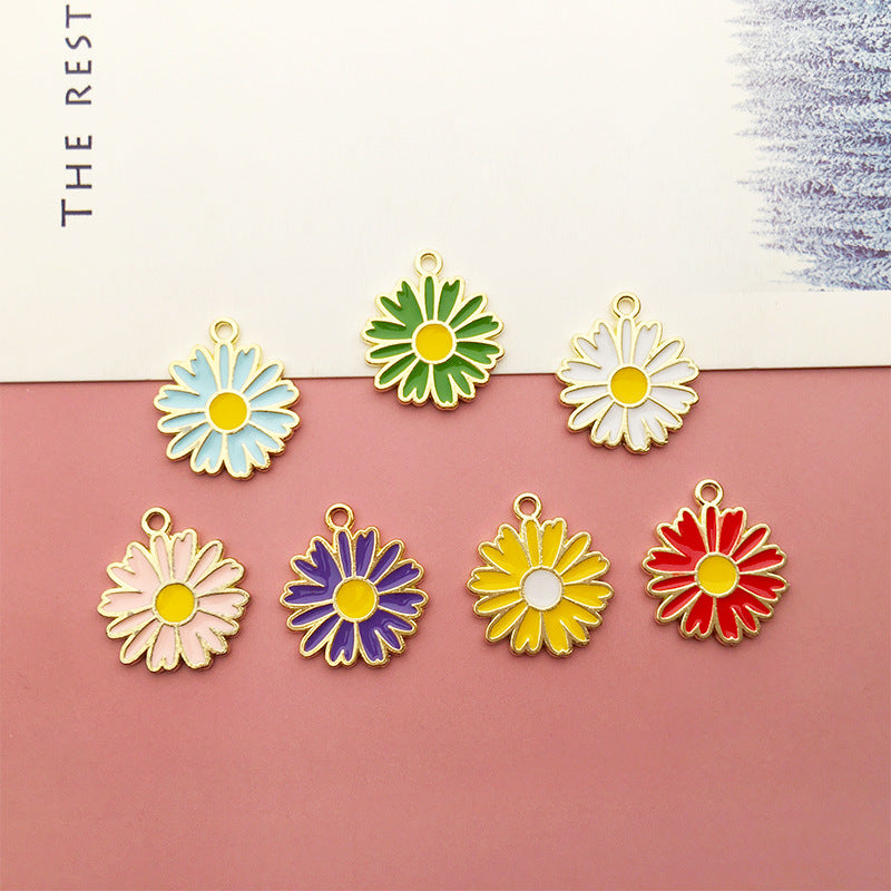 10Pcs Daisy Flower DIY Handmade Jewelry Pendants