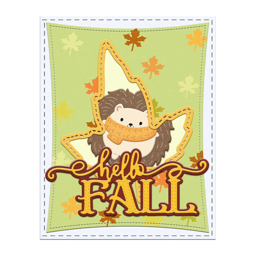"Hello Fall" Words Metal Cutting Dies