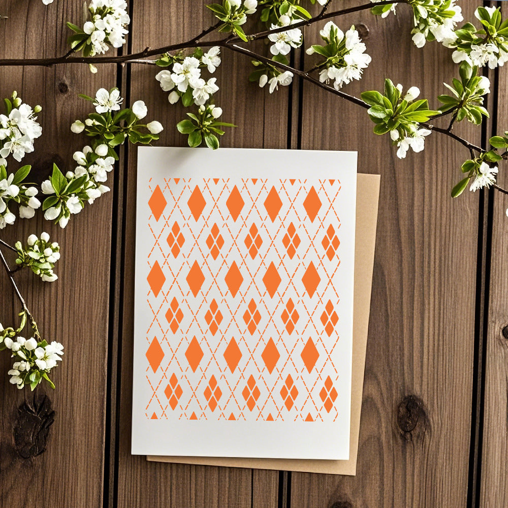 Diamond Pattern DIY Painting Hollow Stencil