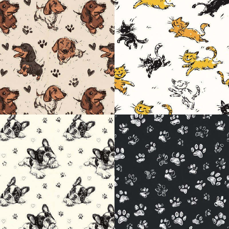 24PCS 6" Furry Scrapbook Paper & Cardstock