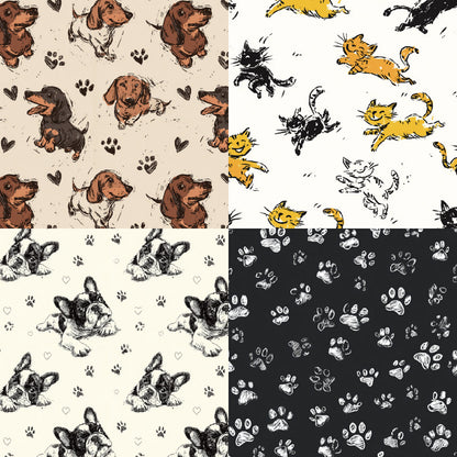 24PCS 6" Furry Scrapbook Paper & Cardstock