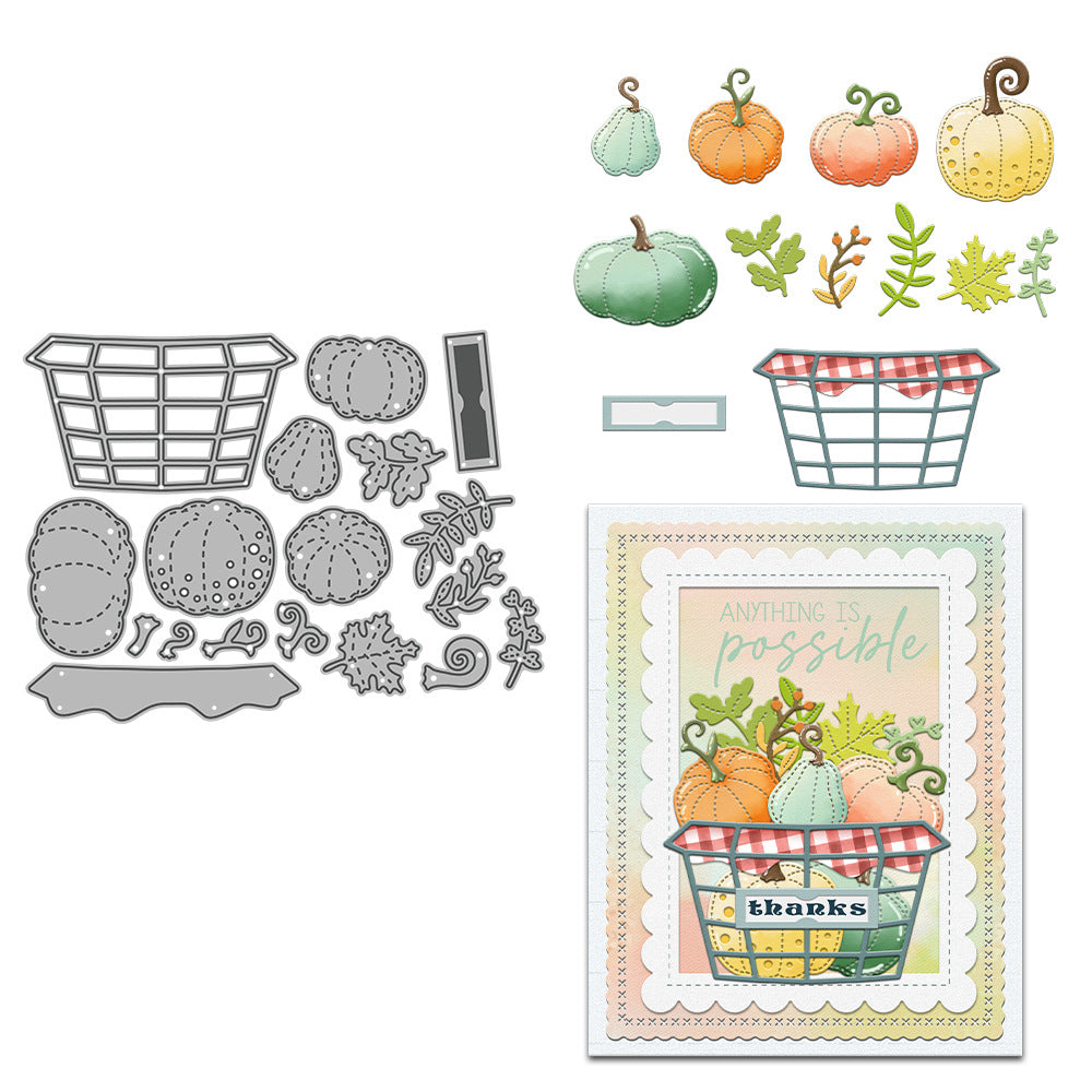 A Basket Of Pumpkins Metal Cutting Dies