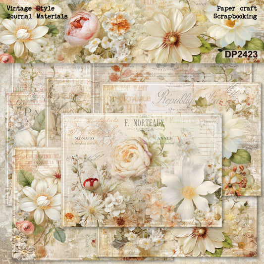 A5 Gorgeous Flowers DIY Scrapbook Paper