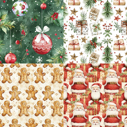 24PCS 6" Christmas Decorations Scrapbook Paper & Cardstock