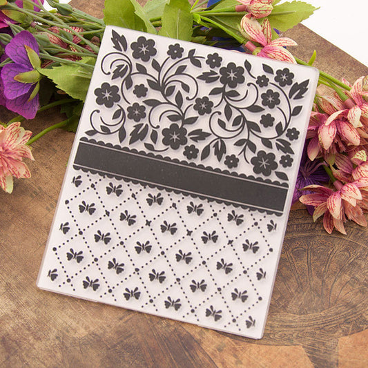 Floral Print Embossing Folder