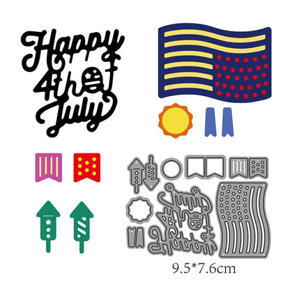 Happy Independence Day Metal Cutting Dies