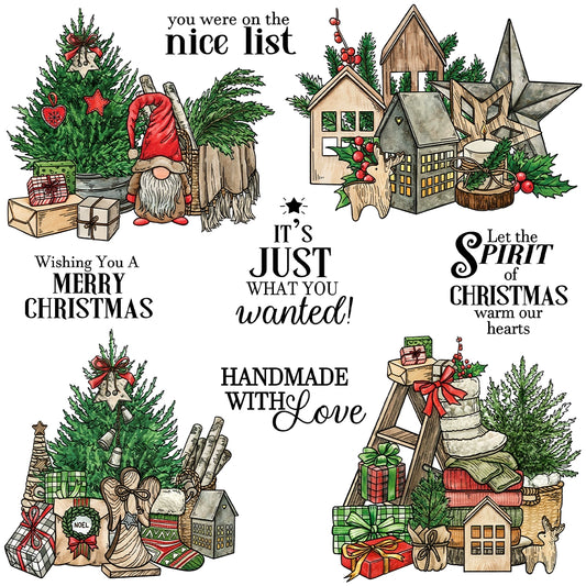 Christmas Theme Dies & Stamps Set