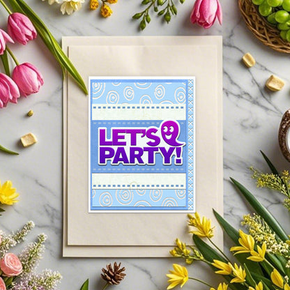"LET"S PARTY" Words Metal Cutting Dies