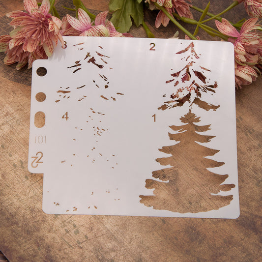 Christmas Tree Hollow Stencil