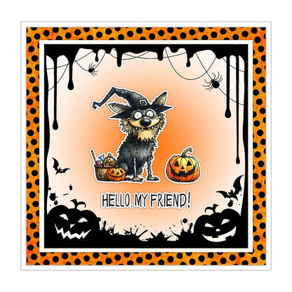Halloween Bat Puppy Dies & Stamps Set