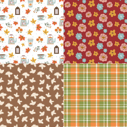 24PCS 6" Autumn Thanksgiving Scrapbook Paper & Cardstock