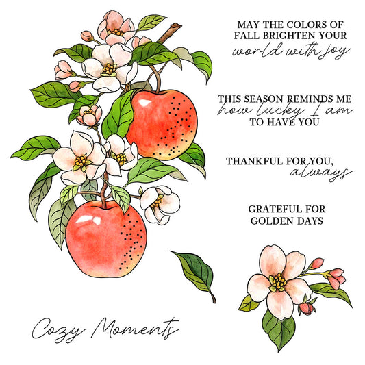Apples and Flowers Dies & Stamps Set