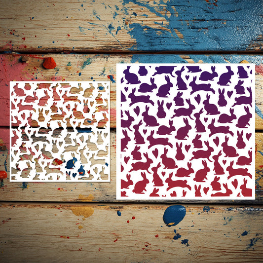 Rabbit Pattern DIY Painting Hollow Stencil