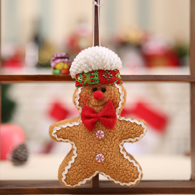 2Pcs Christmas Gingerbread Man Pendant Decorations