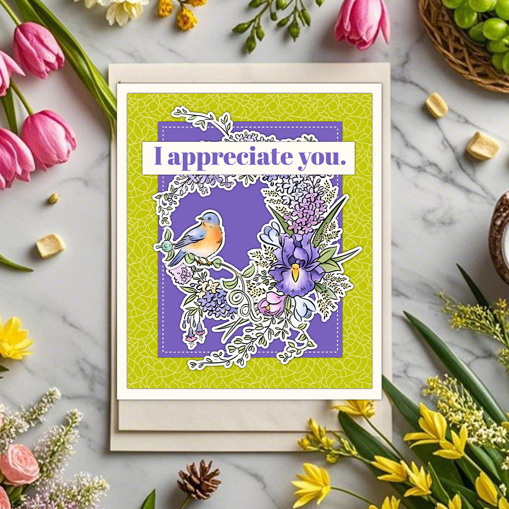 Wisteria Flowers Clear Stamps