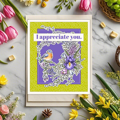 Wisteria Flowers Clear Stamps