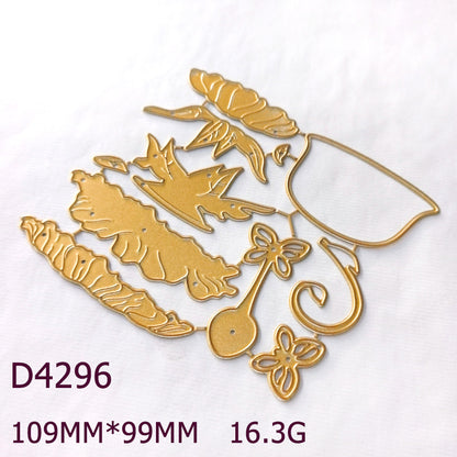 Teacup and Flowers Metal Cutting Dies