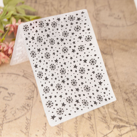 Snowflake Pattern Plastic Embossing Folder