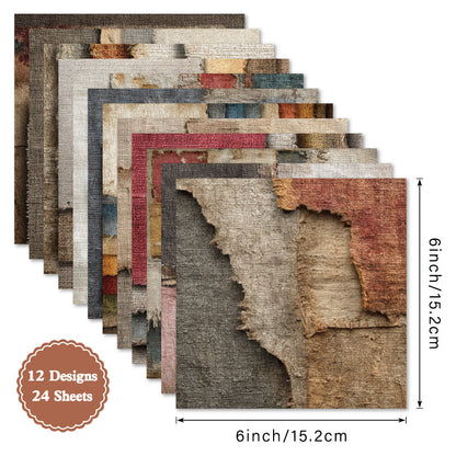 24PCS 6" Patch Scrapbook Paper & Cardstock