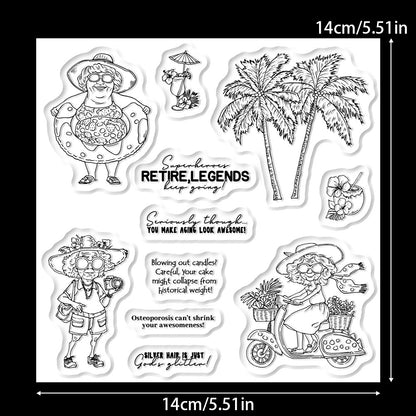 Grandma's Beach Vacation Dies & Stamps Set