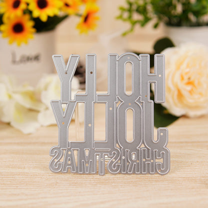 "HOLLY JOLLY CHRISTMAS" Phrase Metal Cutting Dies
