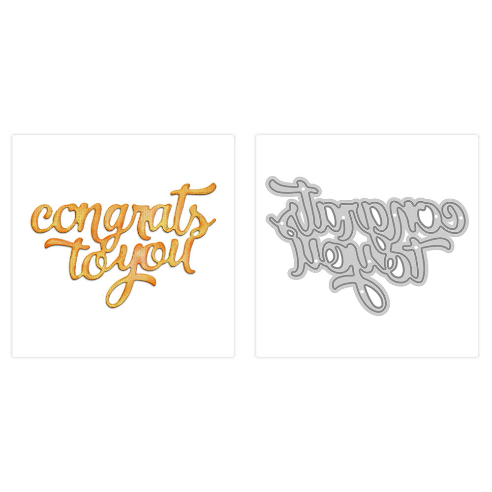 "Congrats to you" Phrase Metal Cutting Dies