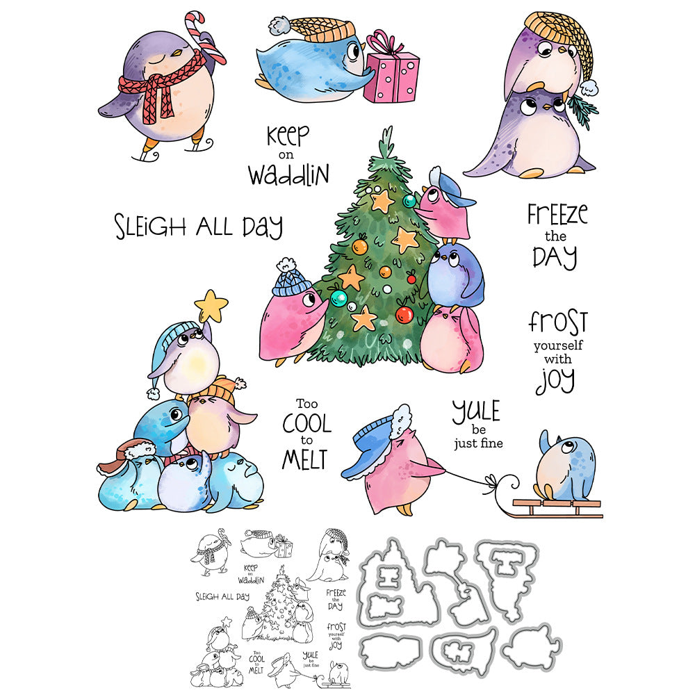 Christmas Penguins Dies & Stamps Set