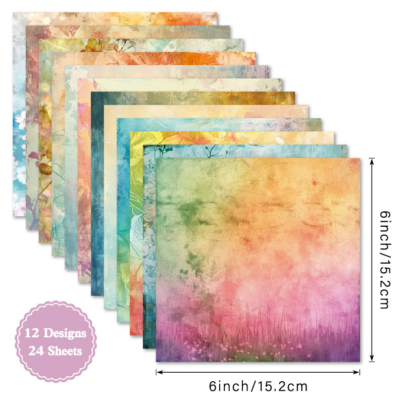 24PCS 6" Verdure Scrapbook Paper & Cardstock