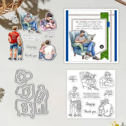 Love Dad Kids Dies & Stamps Set
