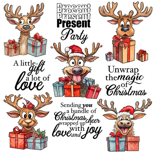 Christmas Deer Gifts Dies & Stamps Set