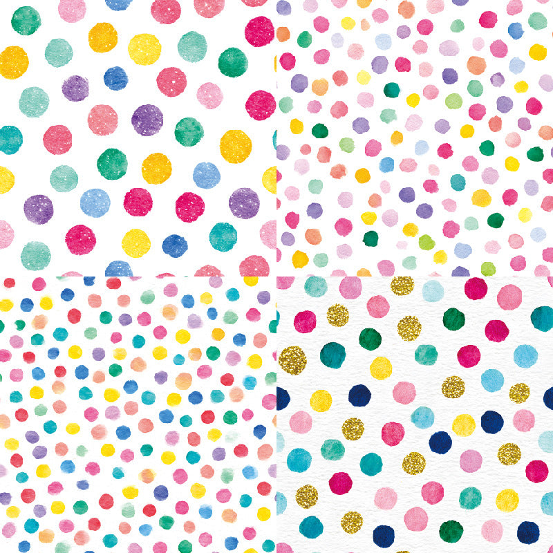 24PCS 6" Polka Dots Scrapbook Paper & Cardstock